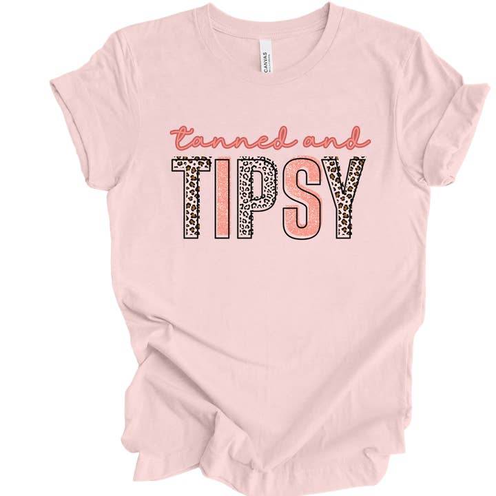 Camiseta con estampado retro bronceado y borracho para venta al por mayor de SweetBee