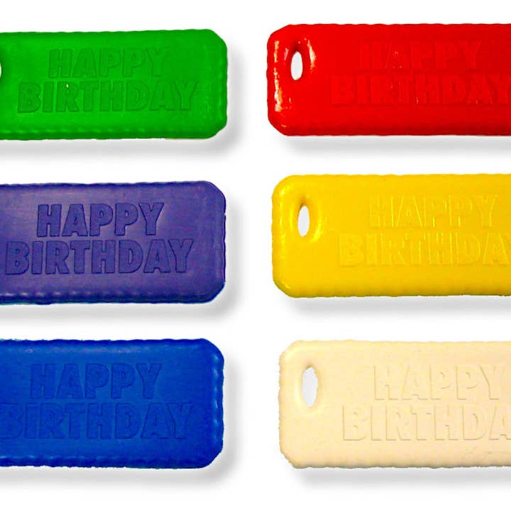 8 Gram Happy Birthday Balloon Weights - 25 per bag for wholesale by Control Balloon Products
