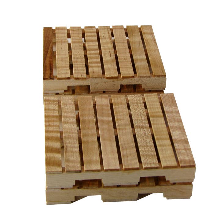 Clark Fine Wood Products - Wholesale Coasters - Handmade Pallet Coasters in Curly Maple Woods5