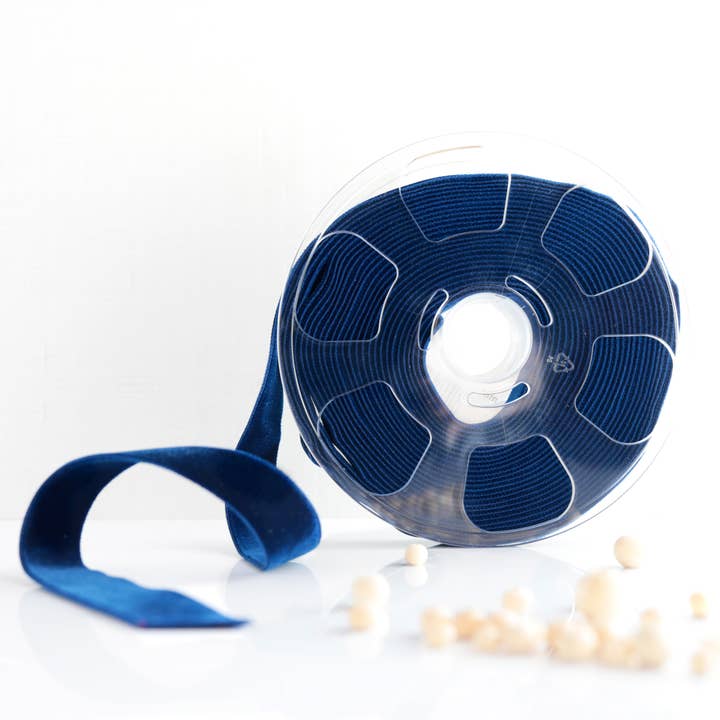 Such Good Supply - Vendita all'ingrosso Nastri - Confezione regalo - Nastro in velluto bifacciale blu navy3