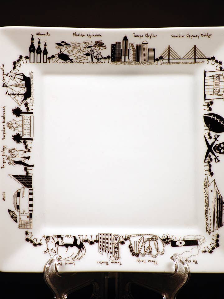 Tampa Small Square Plate for wholesale by The Dish