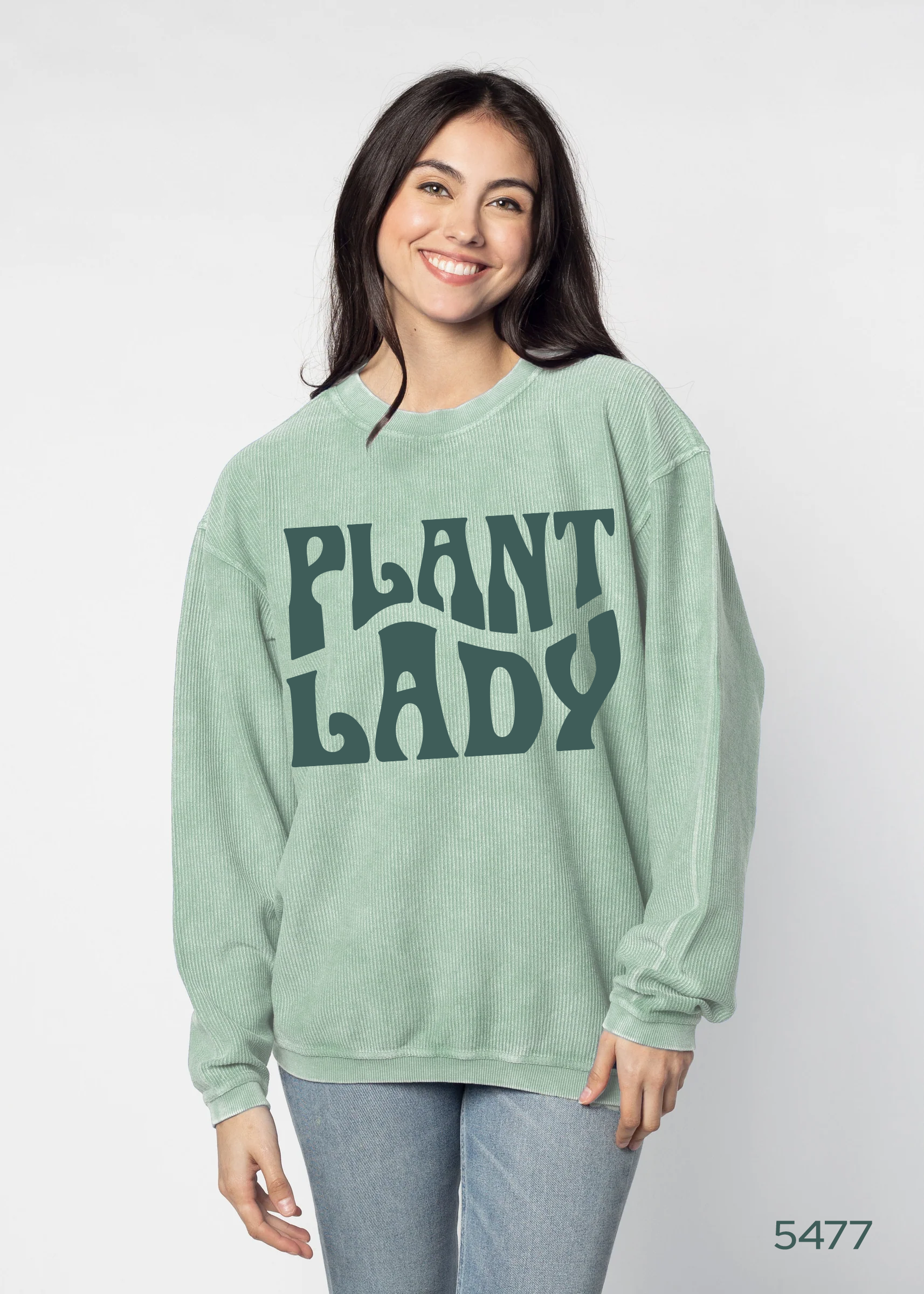 FRIDAY + SATURDAY – Engroshandel Grafisk Sweatshirt - Dame – Plante Lady Corded Sweatshirt1