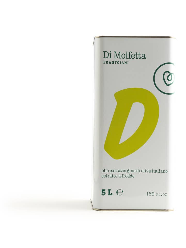 100% Italian extra virgin olive oil 5 Lt can "D for wholesale by Di Molfetta Frantoiani