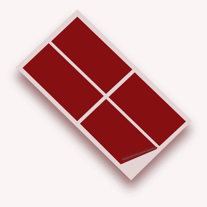 Burgundy Gloss 100x200mm Vinyl Wall Tile Stickers Kitchen & Bathroom Transfers for wholesale by WinsterCreations™