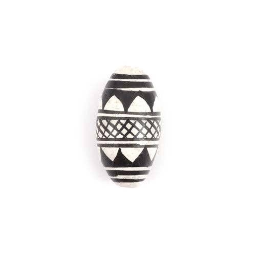 Black & White Oblong Bead for wholesale on Faire1