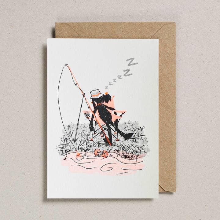 Rascals Cards (Pack of 6) - Dad - Gone Fishing for wholesale by Rusty Studio