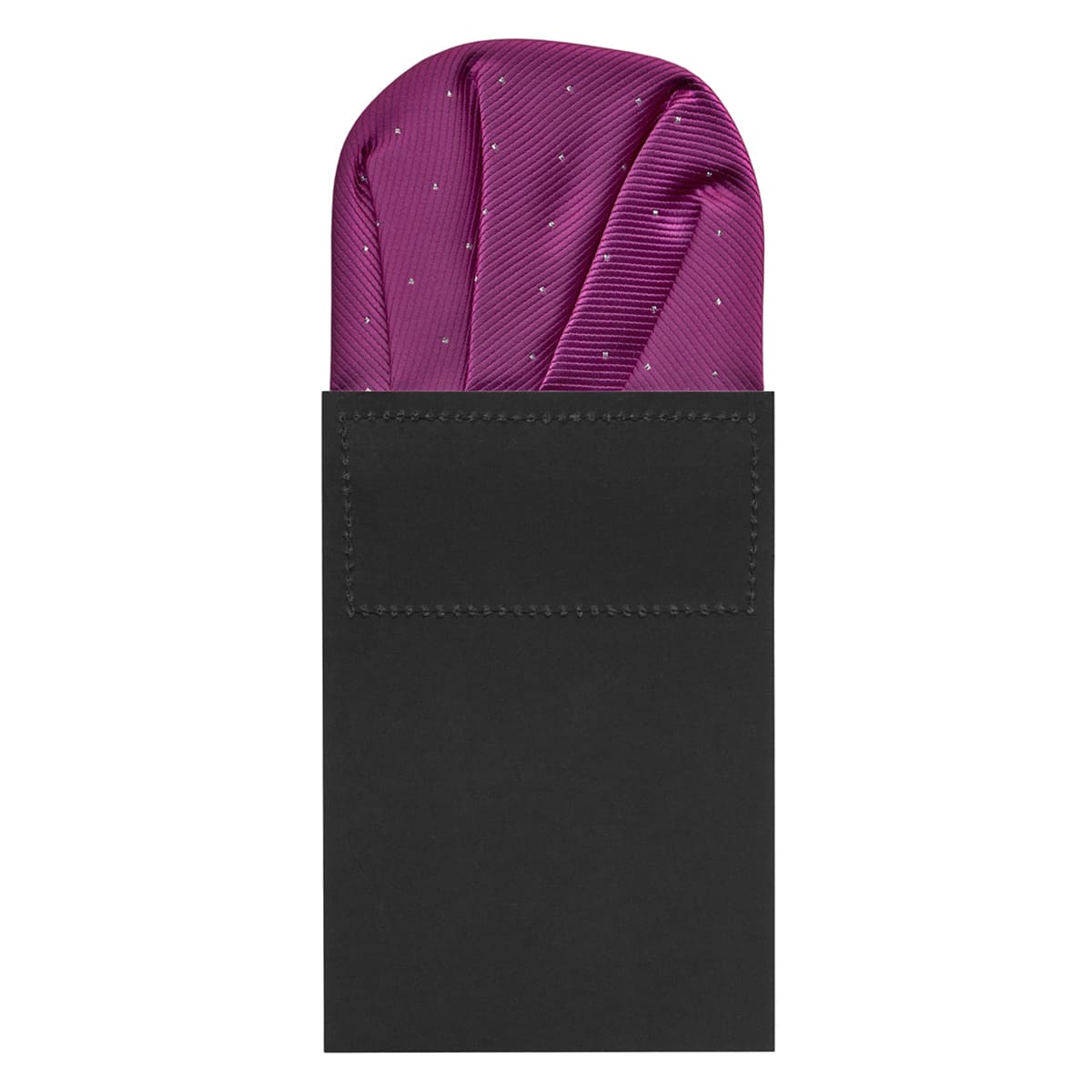 Josvil - Wholesale Handkerchief - Men's - CARDBOARD POCKET HANDKERCHIEF PURPLE MICROTOPOS SILVER1