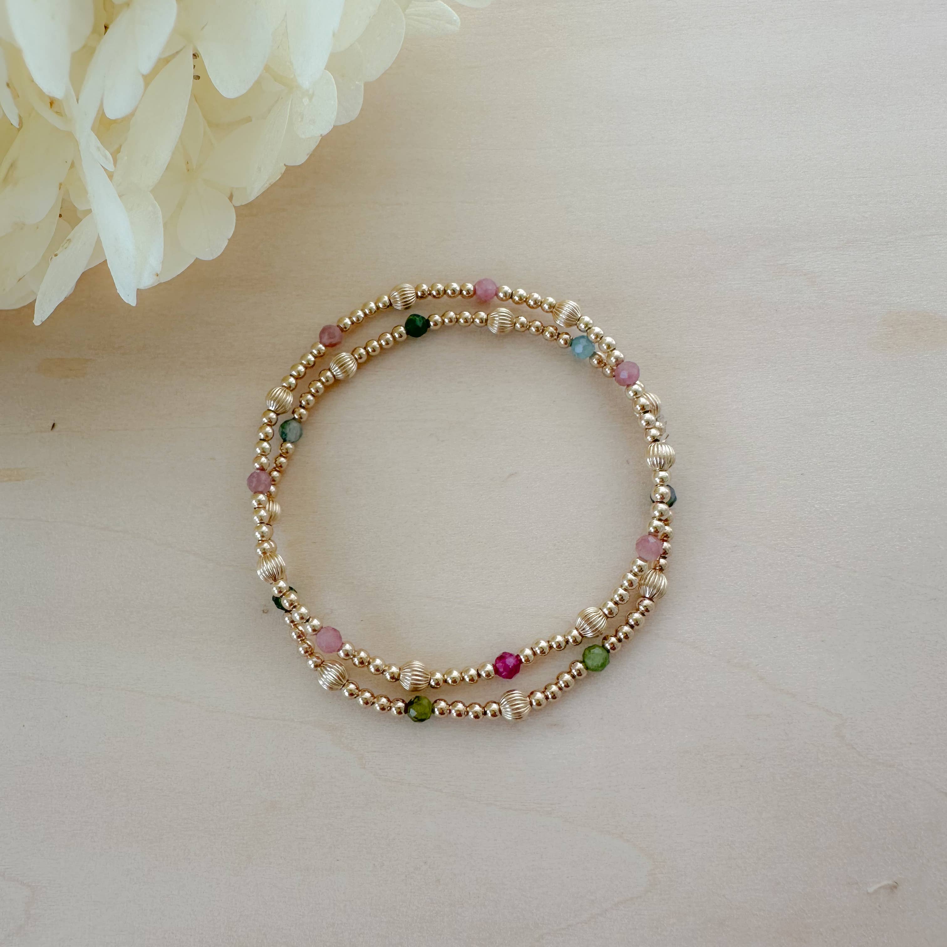 Amethyst and Opal - Vendita all'ingrosso Bracciale con perline - Bracciale con pietre preziose ondulate 2