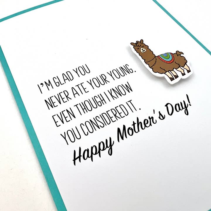 Carte Fête des Mères Eat Your Young pour la vente par Muddy Mouth Cards