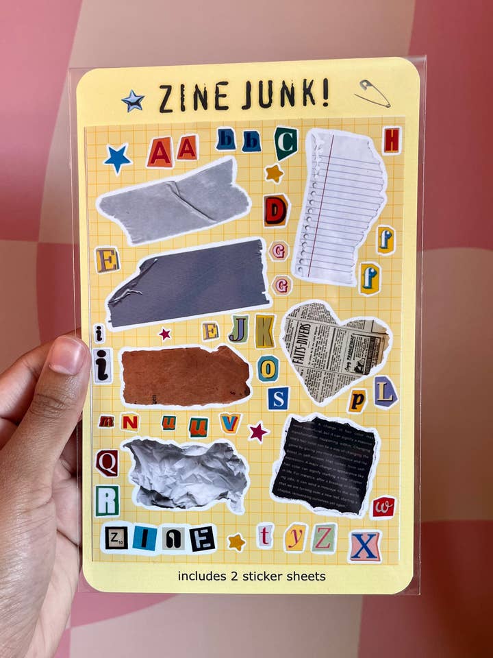 Zine Junk-stickervellen voor wholesale door Bre’s Tiny Print Shop