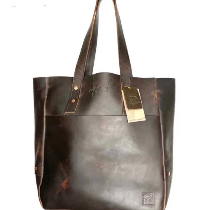 Oak River Company - Wholesale Tote Bag - Women's - Fine Day Leather Tote By Missy Robertson