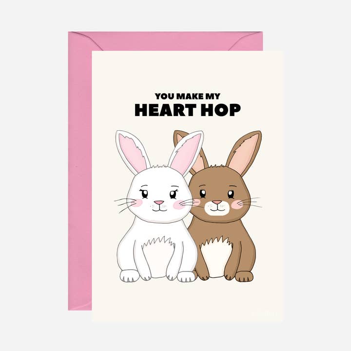 Rabbits Love Card for wholesale by Pearl Ivy