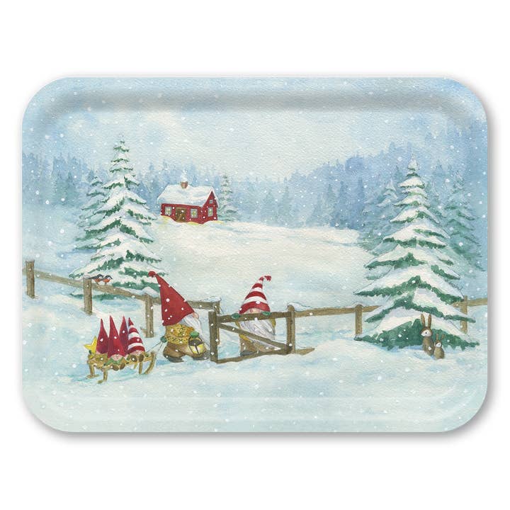 Trays4Us - Wholesale Serving Tray - Gnomes Christmas Serving Tray By Anette Grostad4