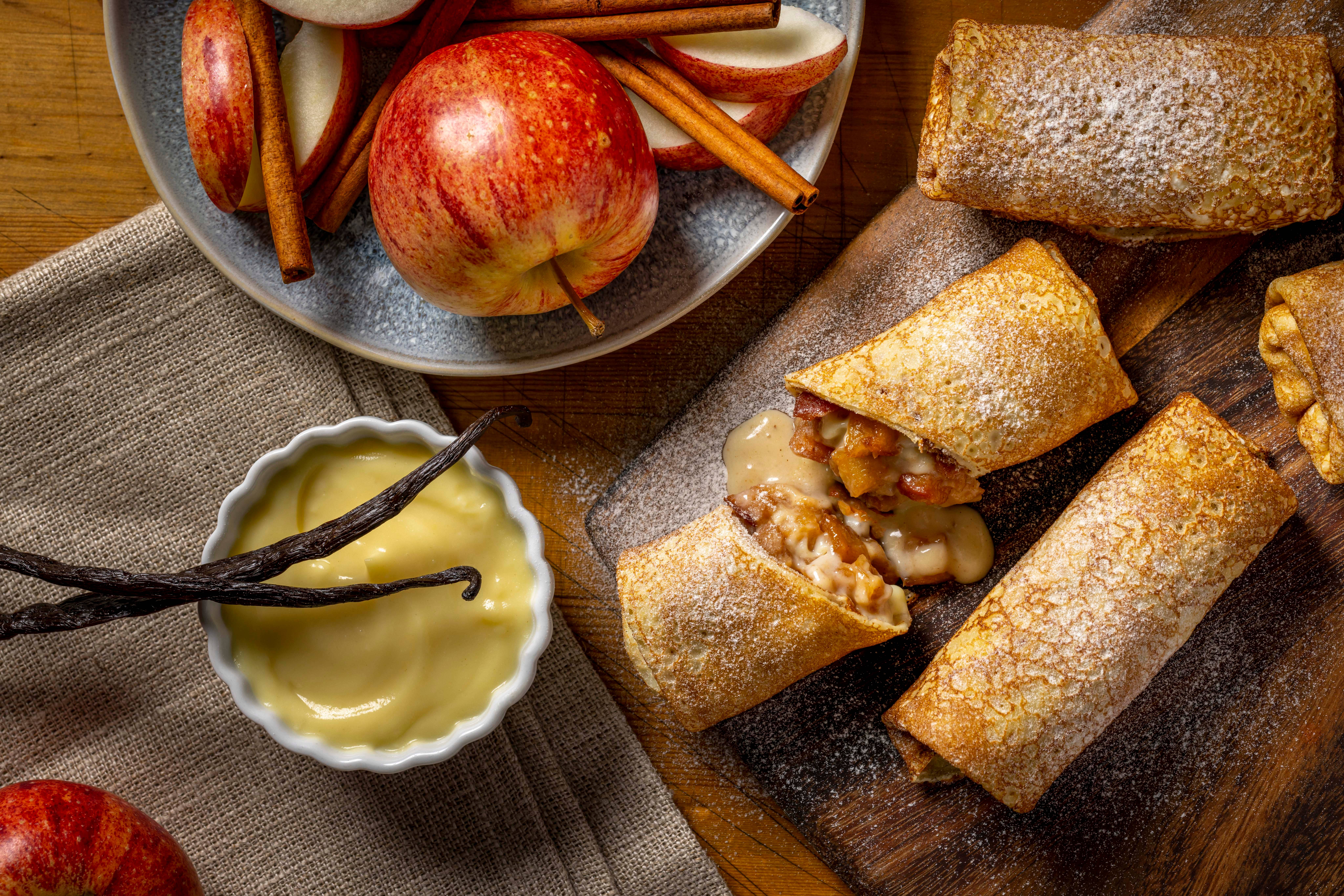 Ptashka - Wholesale Cookie - Bulk Apple & Vanilla Sauce Crepes 72 ct Fully Cooked, Frozen1