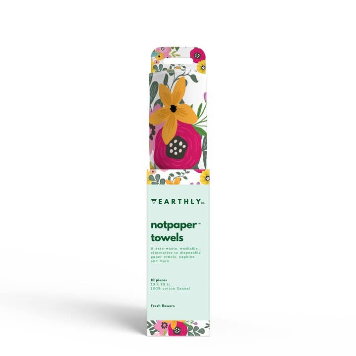 Fresh Flowers Earthly Co Reusable Paper Towel 10/pk for wholesale on Faire