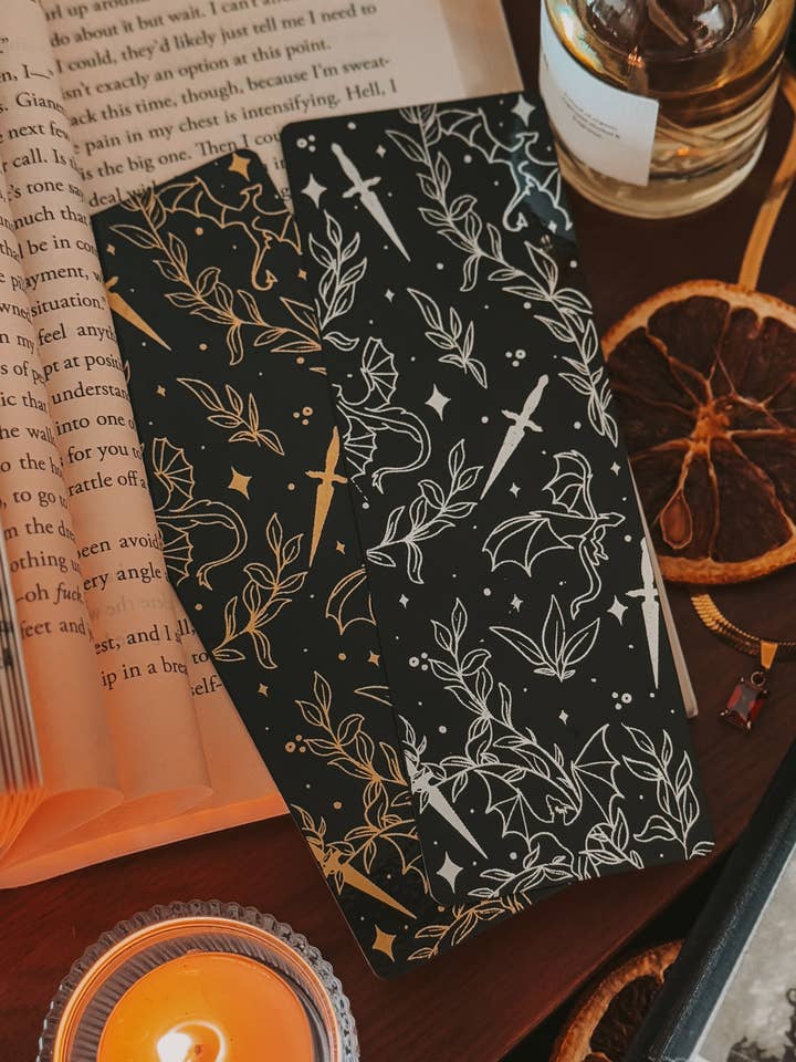 Marcador de Livro de Dragão de Fantasia em Folha por atacado de Shadowbound Spines LLC