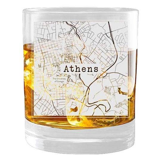 Athens College Town Glasses (Set of 2) for wholesale by College Town Glasses