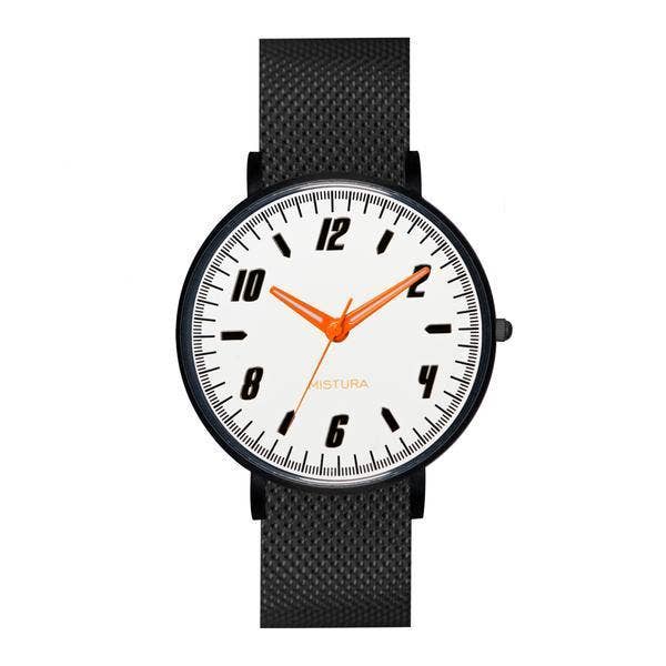 Mistura Timepieces – wholesale Armbandsur - Herr – Manta Mesh Svart - Svart - Flyer Vit - O