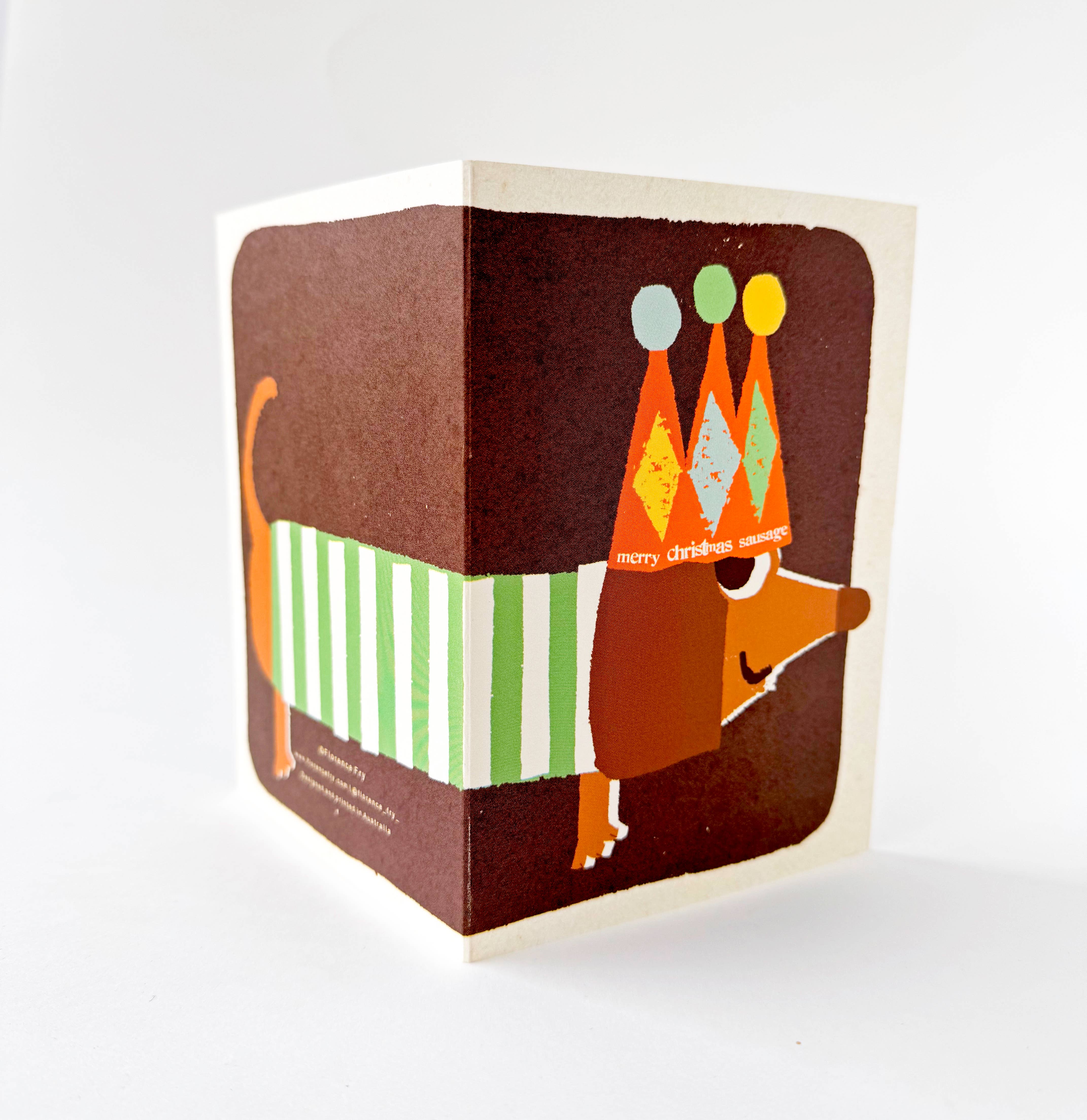 Florence Fry - Wholesale Christmas Card - Merry Christmas Sausage