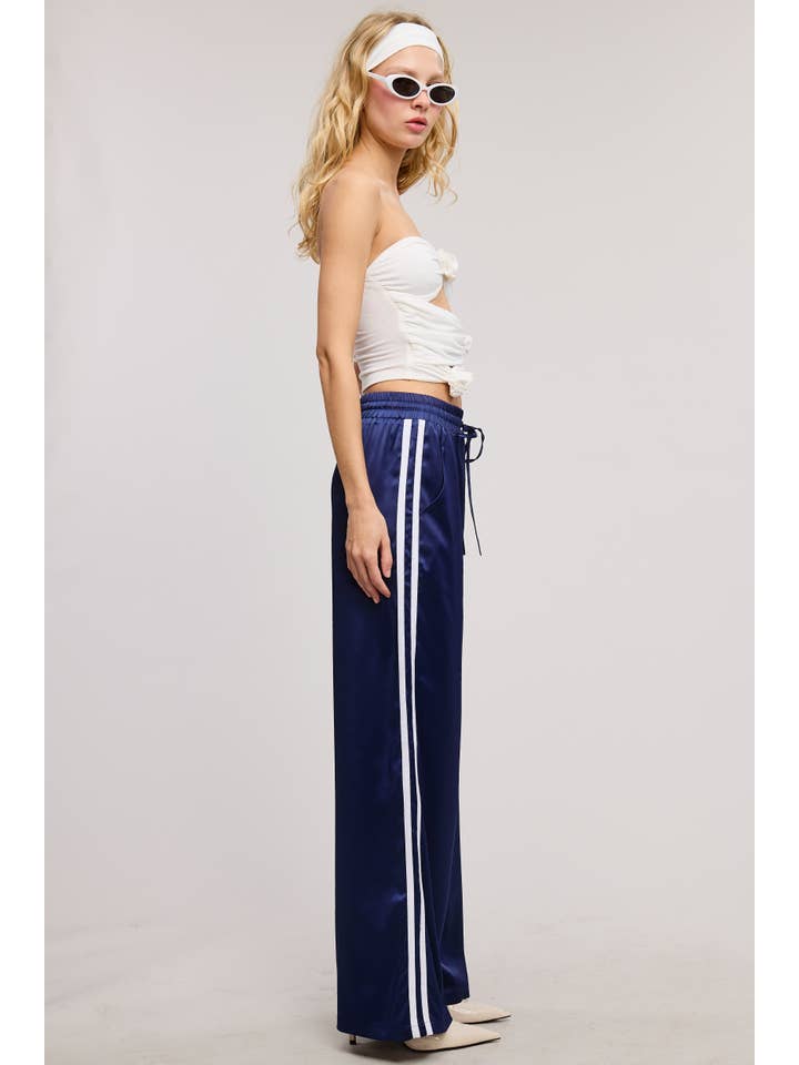 Mimosa - Vente Pantalon – femme - Pantalon de survêtement en satin avec bandes latérales13