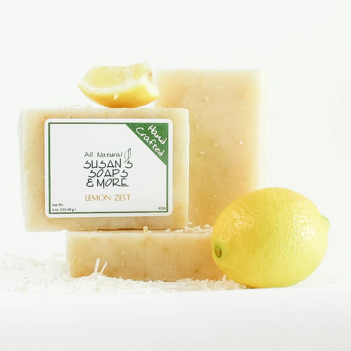 Lemon Zest Soap for wholesale by Susan’s Soaps & More