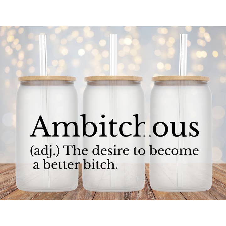 Verre en canette Libbey givré Ambitchous 16oz pour la vente par Dogwood Graphics & Design