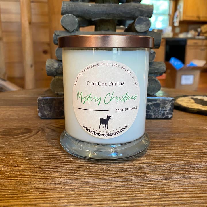 FranCee Farms – Großhandel Kerze im Glas / gefüllte Kerze – Mystery Weihnachtskerze (12/S)