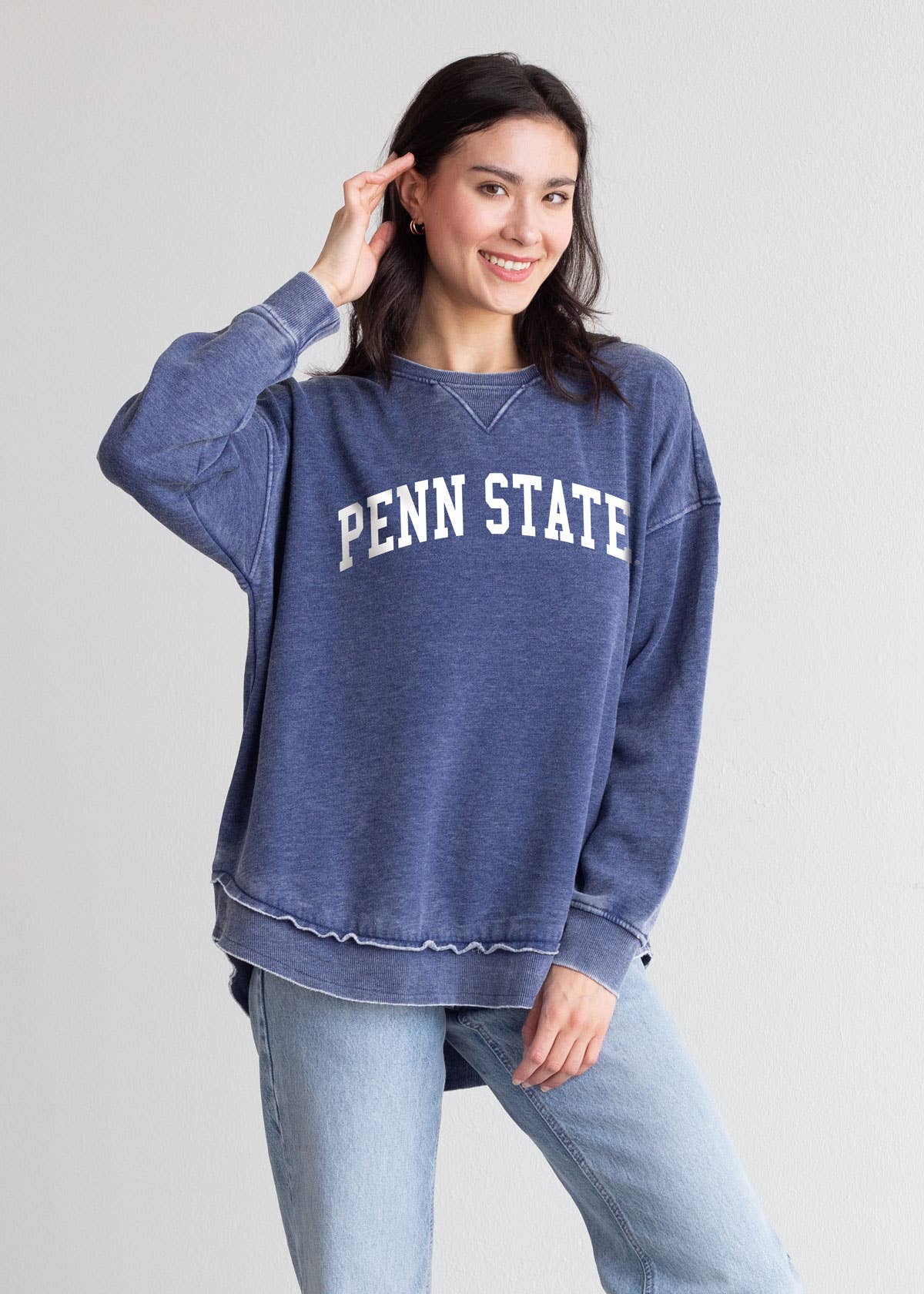 chicka-d - Wholesale Graphic Sweatshirt - Women's - BIG TEN Burnout Campus Pullover7