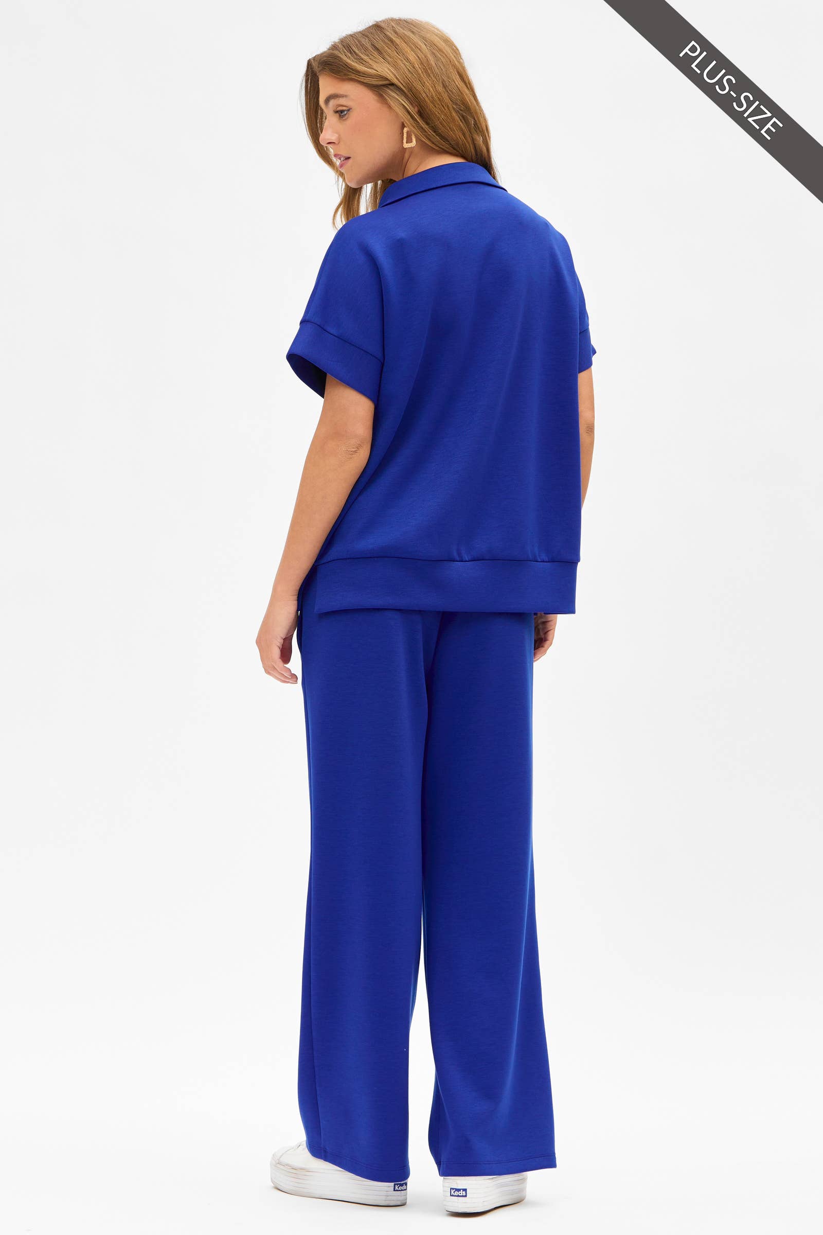 Dear Scarlett - Wholesale Lounge Set - Women's - PLUS SIZE Quarter Zip + Pants Modal Set TRVSET-CATALINAP11