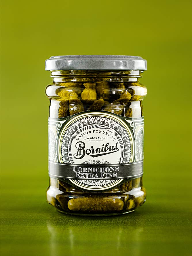 Extra Fine Gherkins - 8.47 oz - BBD 02/02/2028 for wholesale by Bornibus USA