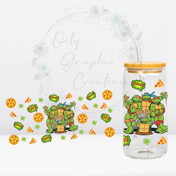 Oily Graphic Creations - Wholesale Sticker - TMNT Pizza-16oz UV DTF Wrap