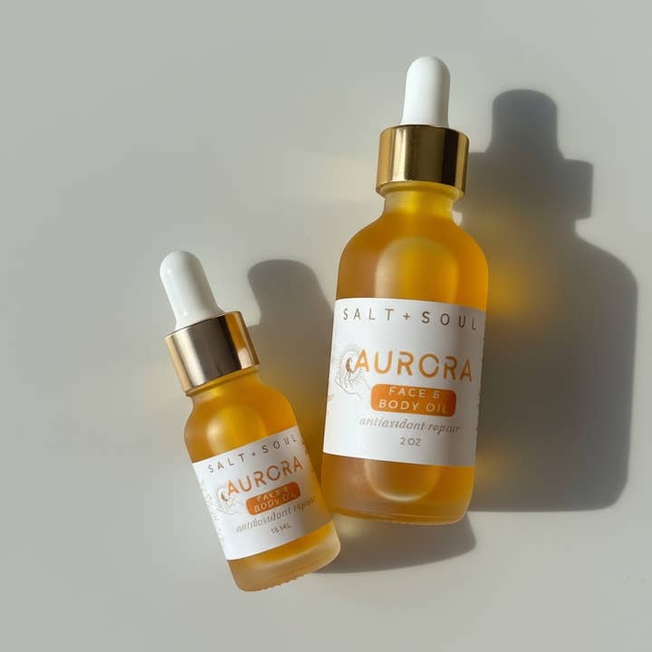 Anti aging body oil | Vitamin A & C | Organic hydrating for wholesale by Salt + Soul Skincare