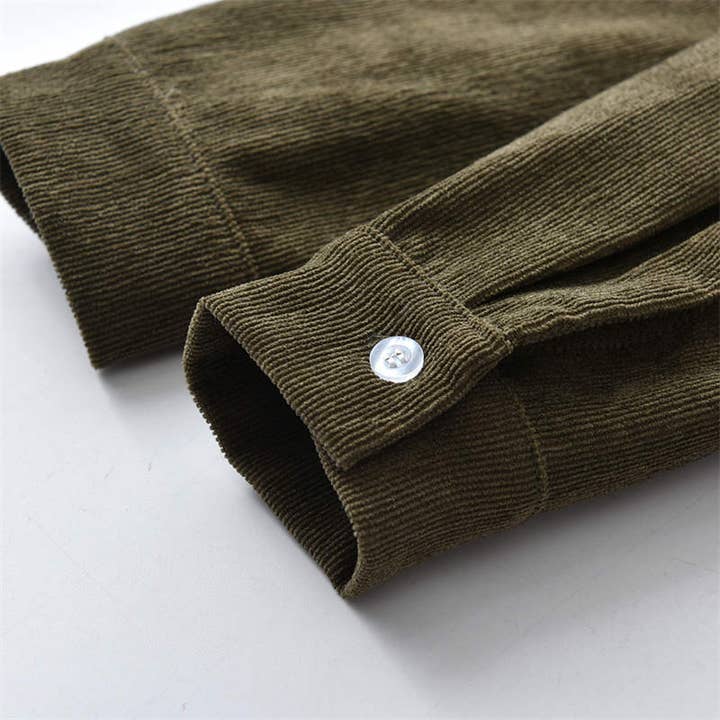 Green Boys' Baby Corduroy Casual Shirt Jacket for wholesale on Faire