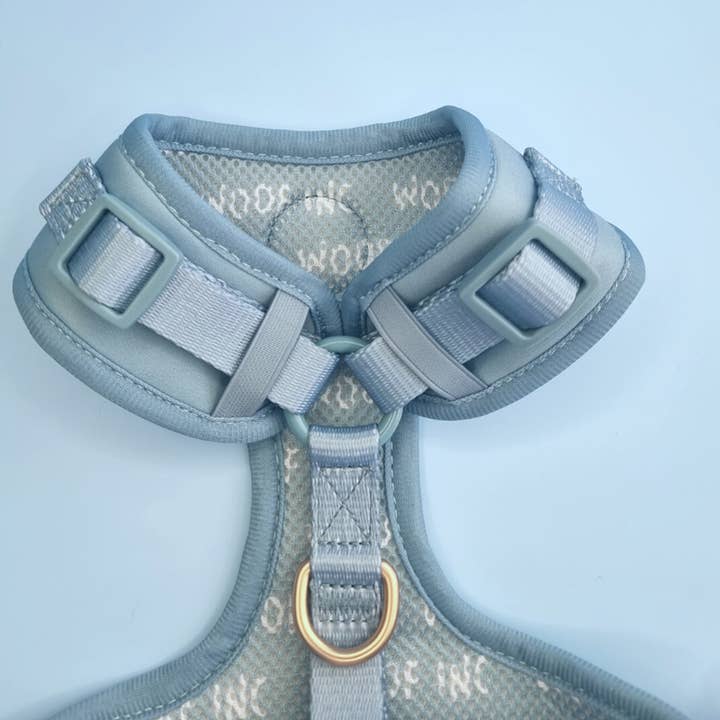 WOOF INC - Wholesale Pet Harness - Dog - Dusty Blue Adjustable Dog Harness3