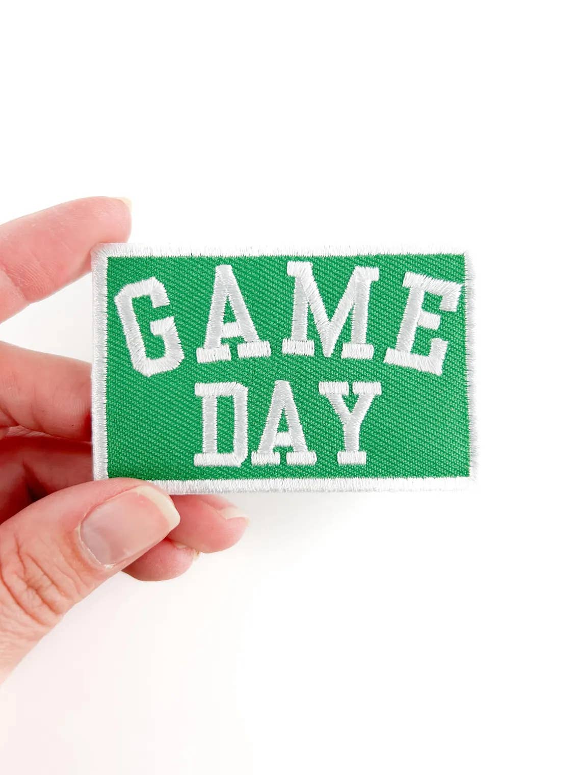 Field Trip Threads - Wholesale Patch - Green Game Day Embroidered Iron-On Patch Football Tailgate