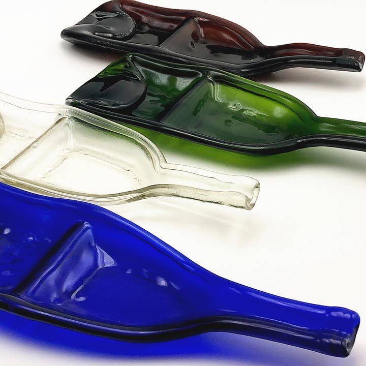Sectioned Wine Bottle Appetizer Platter With Spreader for wholesale by Cowgirls Re-Ride/ DBA ReCorked Creations