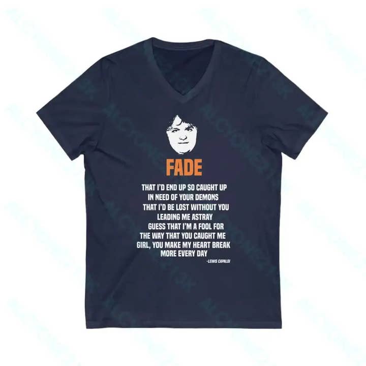 Lewis Capaldi Unisex Jersey Short Sleeve V-Neck Tee for wholesale by Alcyone213k