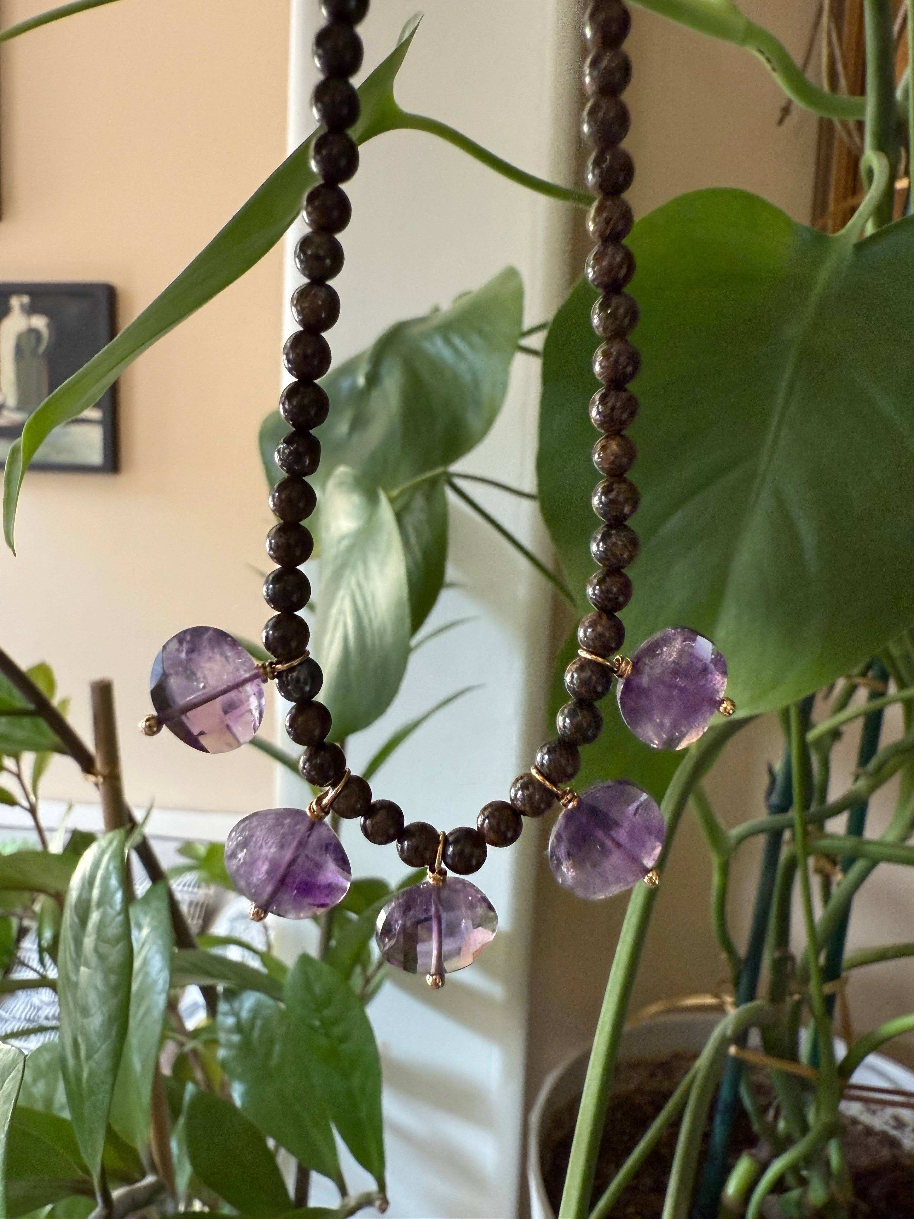 Sandrine France Studio - Wholesale Beaded/Pearl Necklace - Amethyst Necklace2