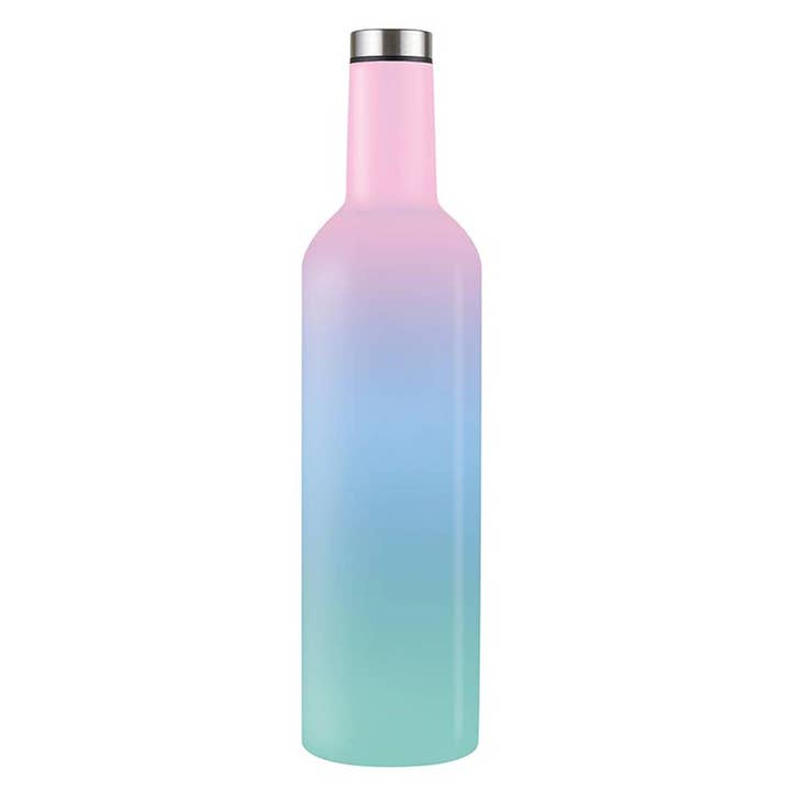 Stainless Steel Wine Bottle - Pastel Ombre for wholesale by Angle