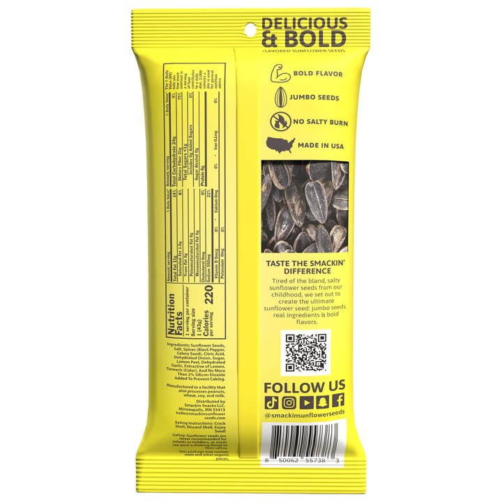 SMACKIN' Sunflower Seeds - Wholesale Seeds/Kernels - LEMON PEPPER5