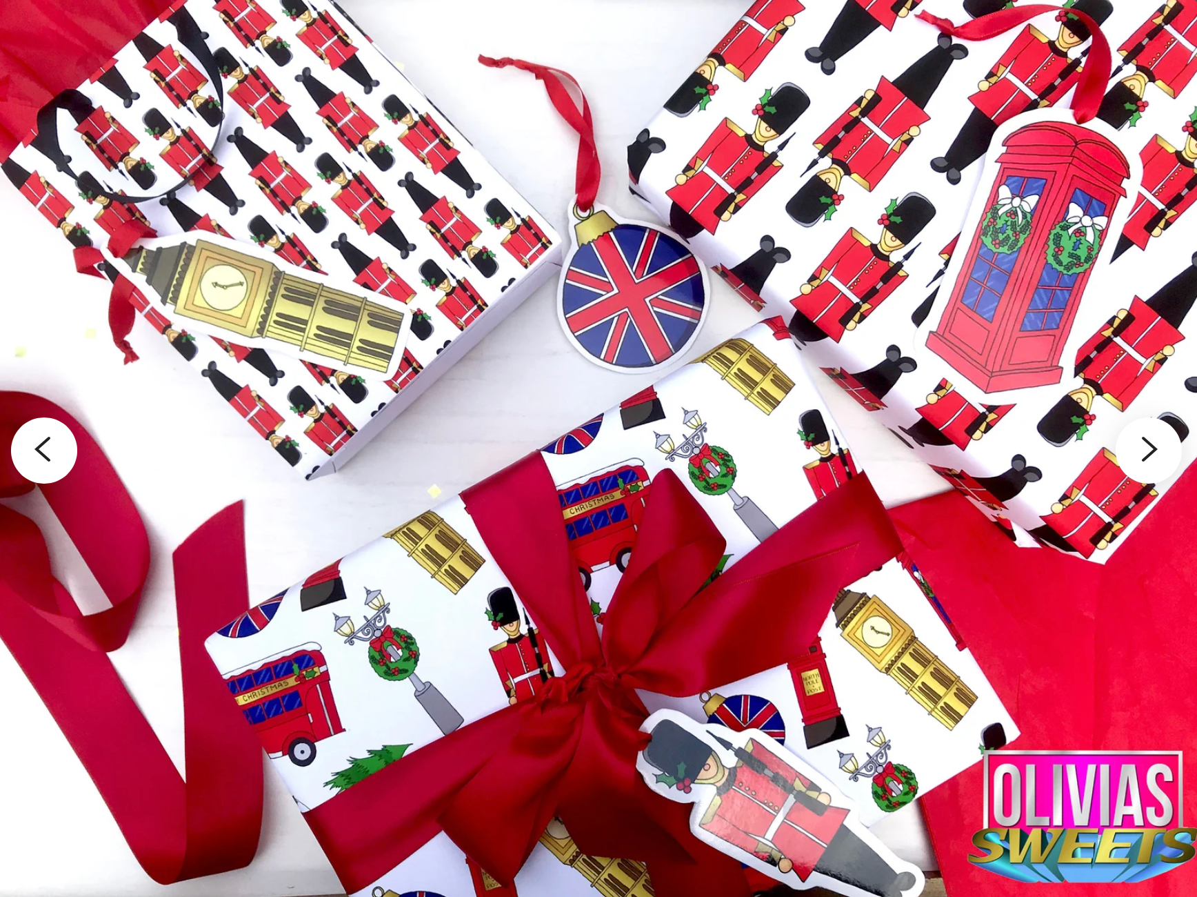 Olivias Paper – papel de embrulho por atacado – Papel de Embrulho de Presente Royal London Guard3