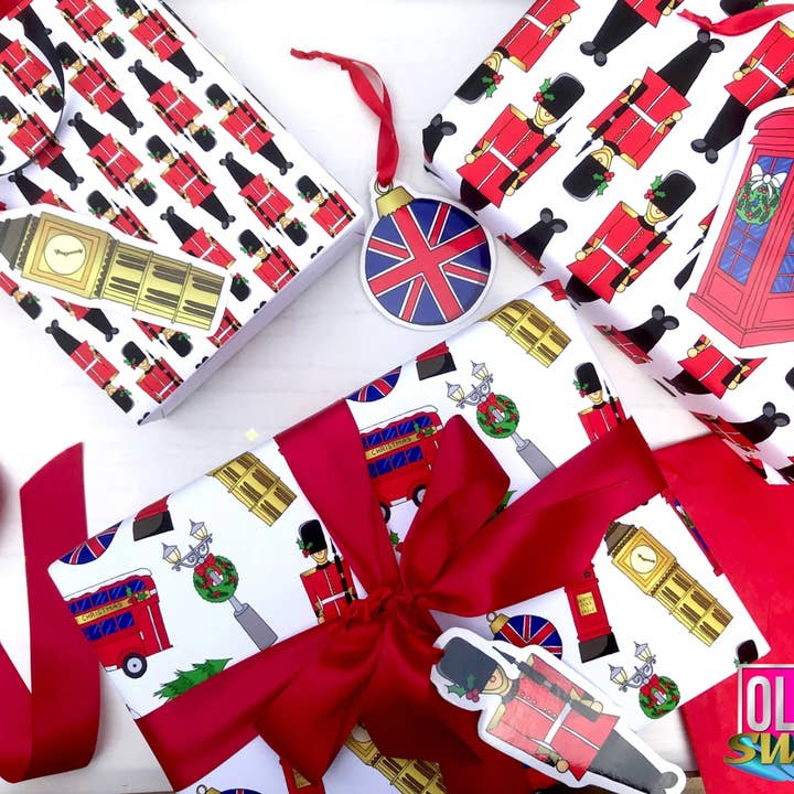 Olivias Paper – wholesale Omslagspapper – Royal London Guard Holiday presentpapper3
