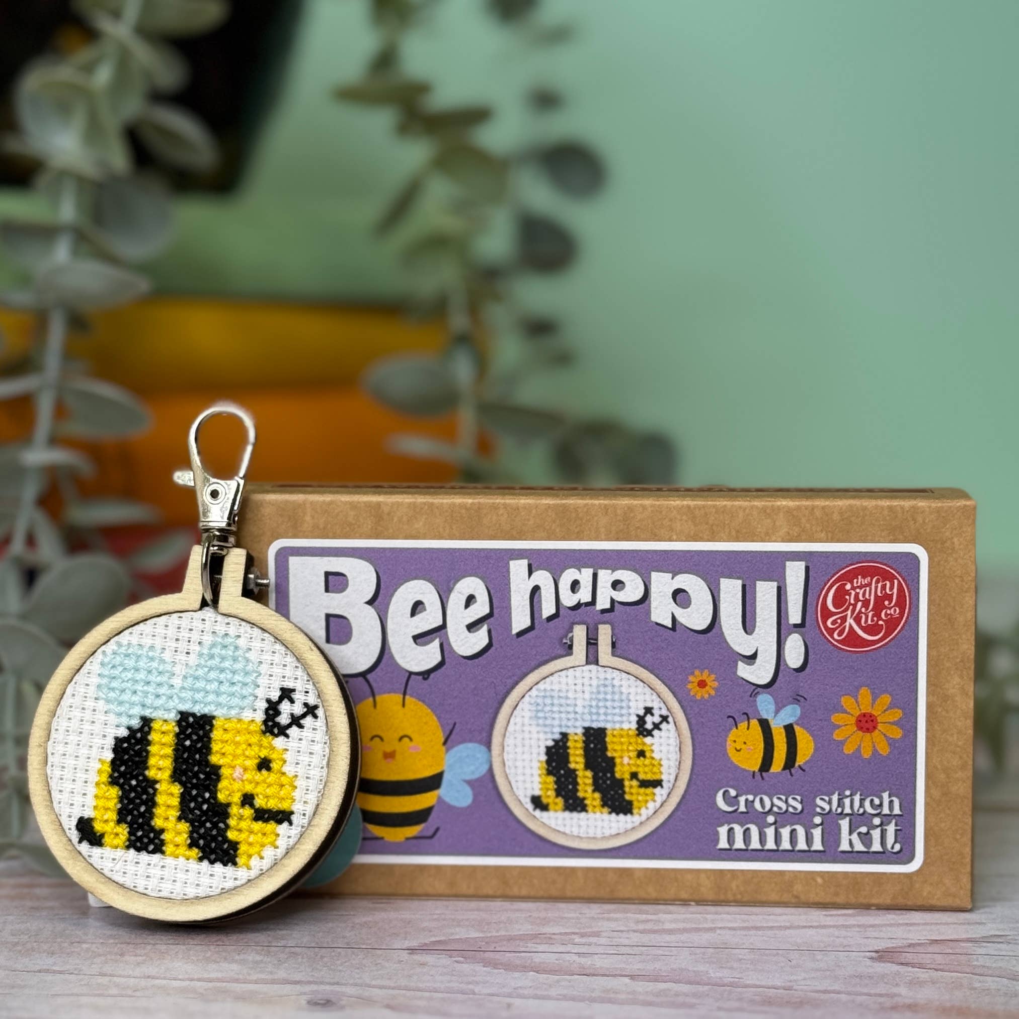 The Crafty Kit Company – wholesale Embroidery/cross-stitch supplies – 'Bee Happy!' Mini Matchbox Cross Stitch Kit7