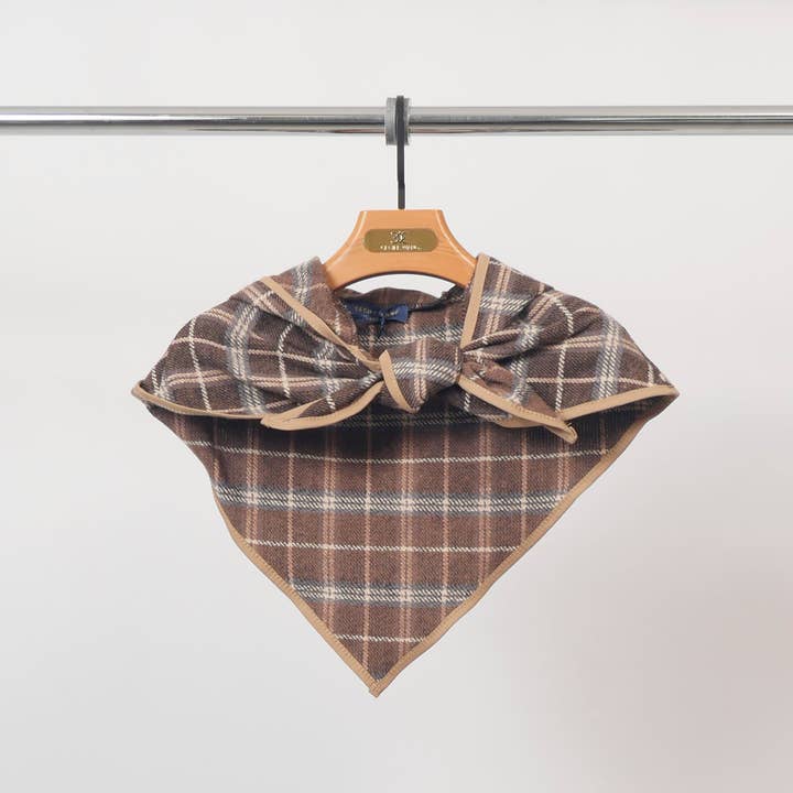 Geruite capuchontrui van een wolmix - TDM97925 voor wholesale door Cecile Wang