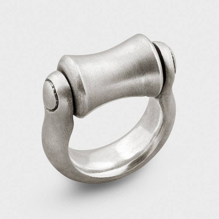 "Roller" Ring in Sterling Silver for wholesale by Snake Bones