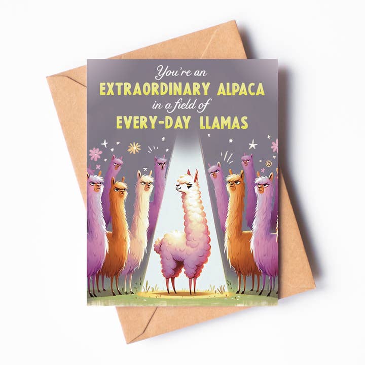 Alpaca Appreciation & Birthday Card | Congrats & Achievement for wholesale by New Summits