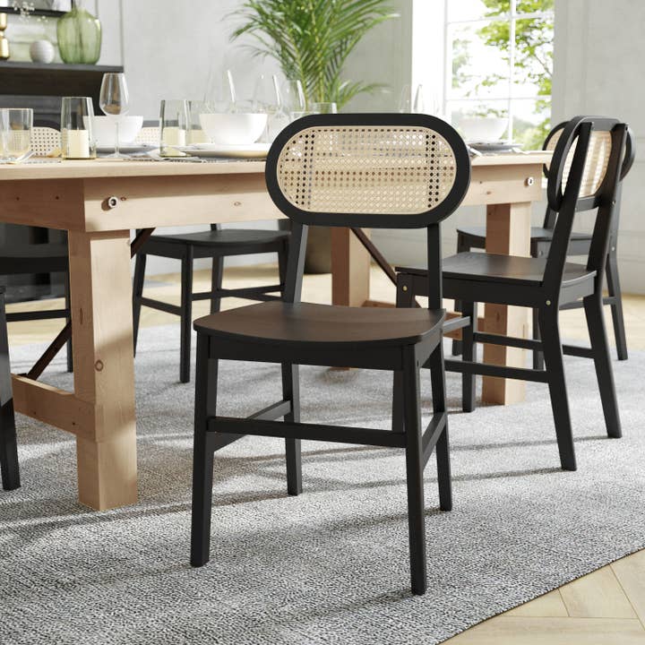 Wholesale NAT/BK Cane Rattan Event Accent and Dining Chairs for your ...