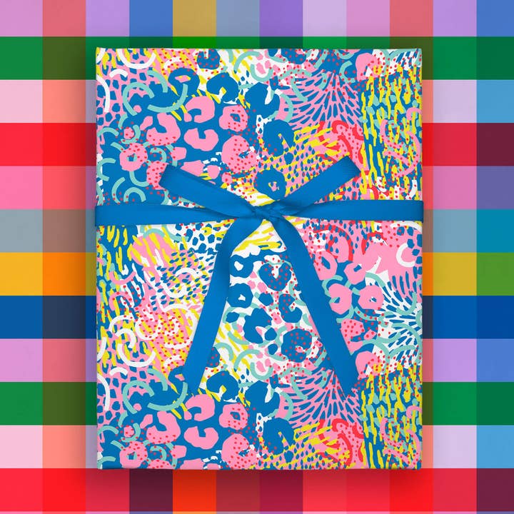 Leopard Print Confetti, Double-Sided Flat Wrap for wholesale by O.O.M.F. Creative