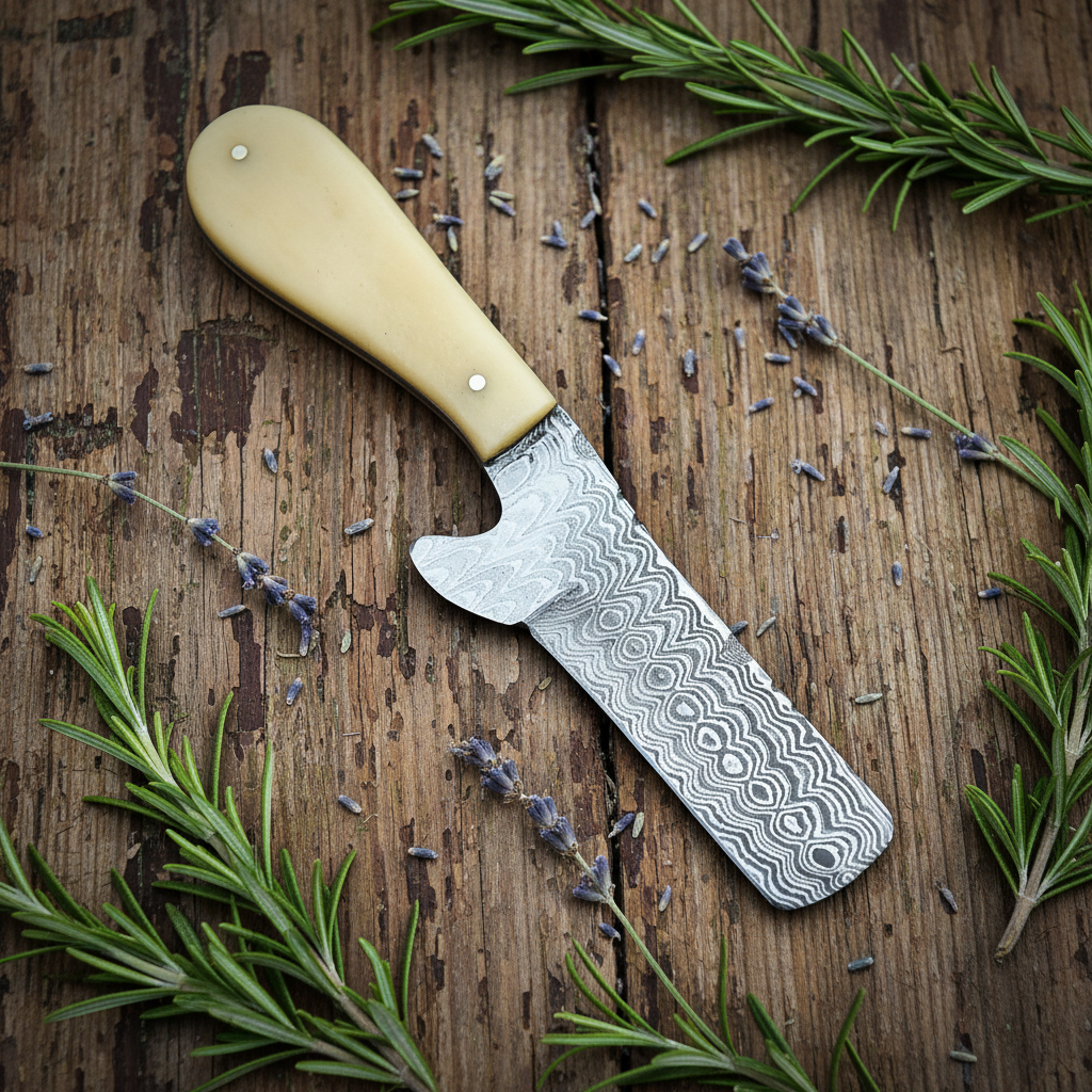 Deer Edge - Wholesale Kitchen/Utility Knife - 
Authentic Handcrafted Damascus Steel Cheese Knife with Ergo6