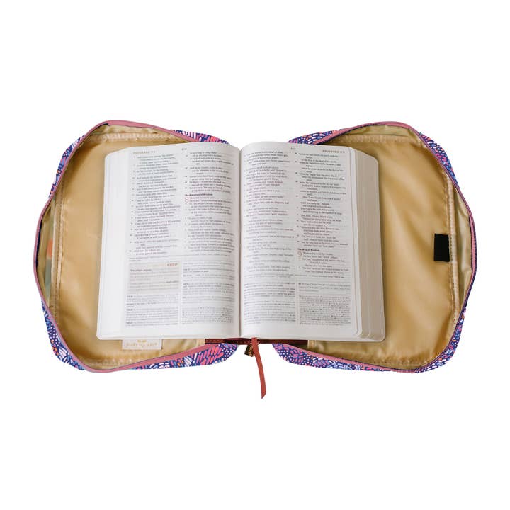 Mary Square - Wholesale Bible Cover - Bible Cover | Mosaic Meadow Blue